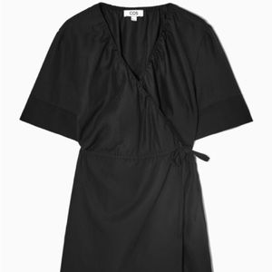 COS Mini Linen-blend Wrap Dress